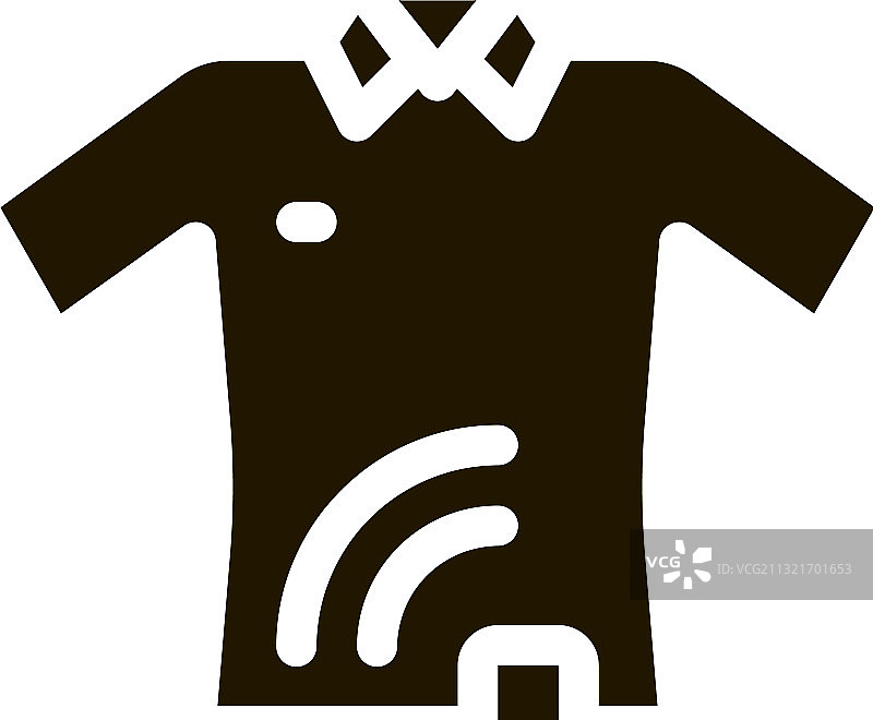 带有信号传感器图标标志的T恤图片素材