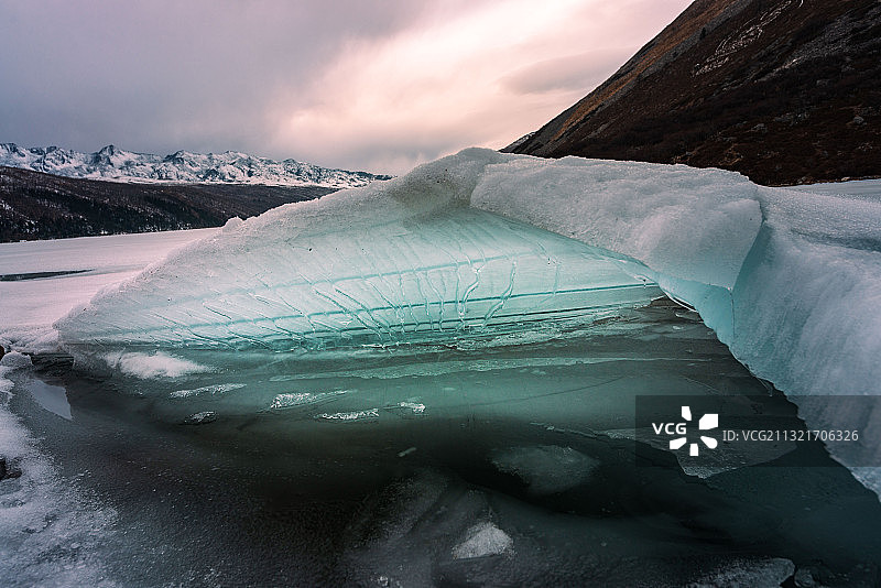 木格措-冰图片素材
