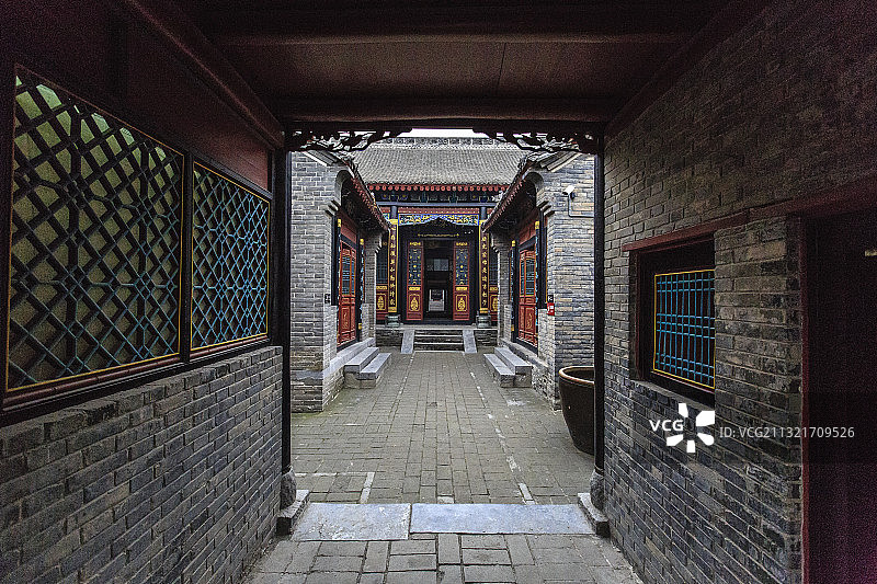 河南巩义康百万庄园主宅区一院图片素材