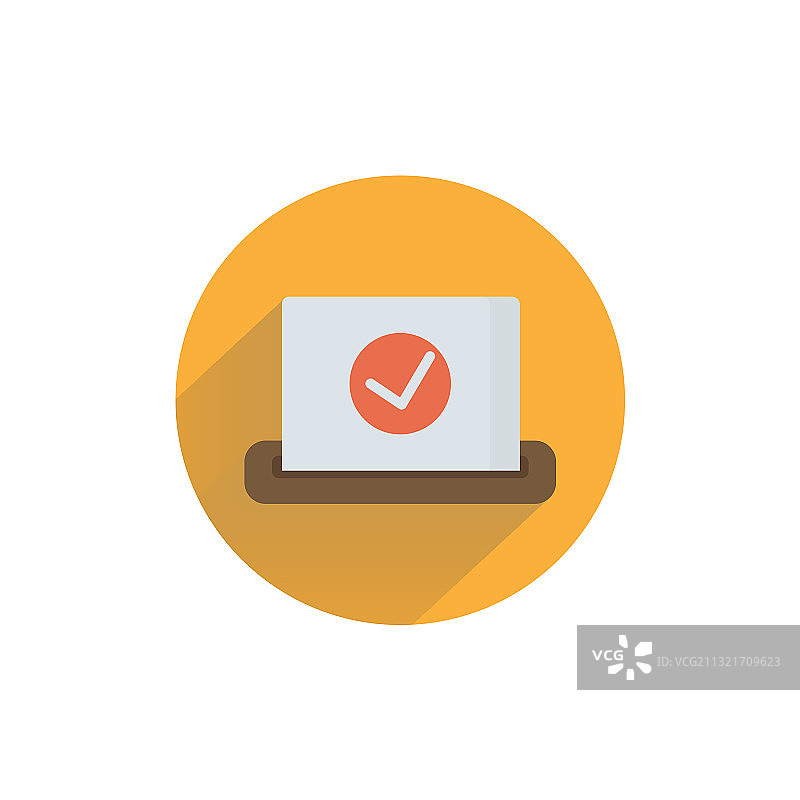 带长阴影的彩色投票扁平图标图片素材