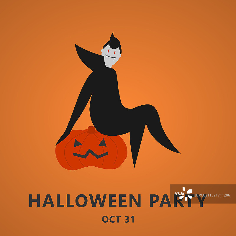 万圣节派对邀请函或贺卡图片素材