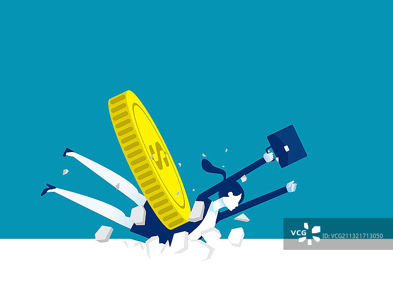 金钱降临金融商人图片素材