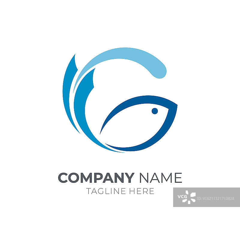 字母G鱼Logo图片素材
