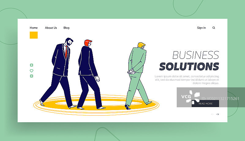 陷入沉思的商务人士图片素材