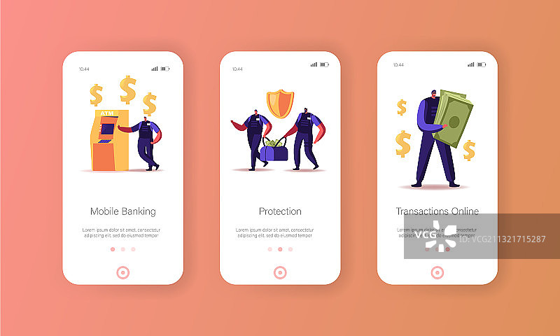 银行App页面引导模板图片素材