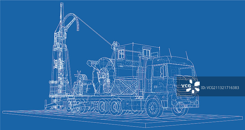 线框线圈管材卡车图片素材