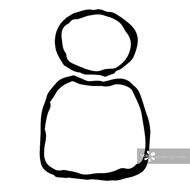 人物头像：一个男人，简约手绘风格图片素材
