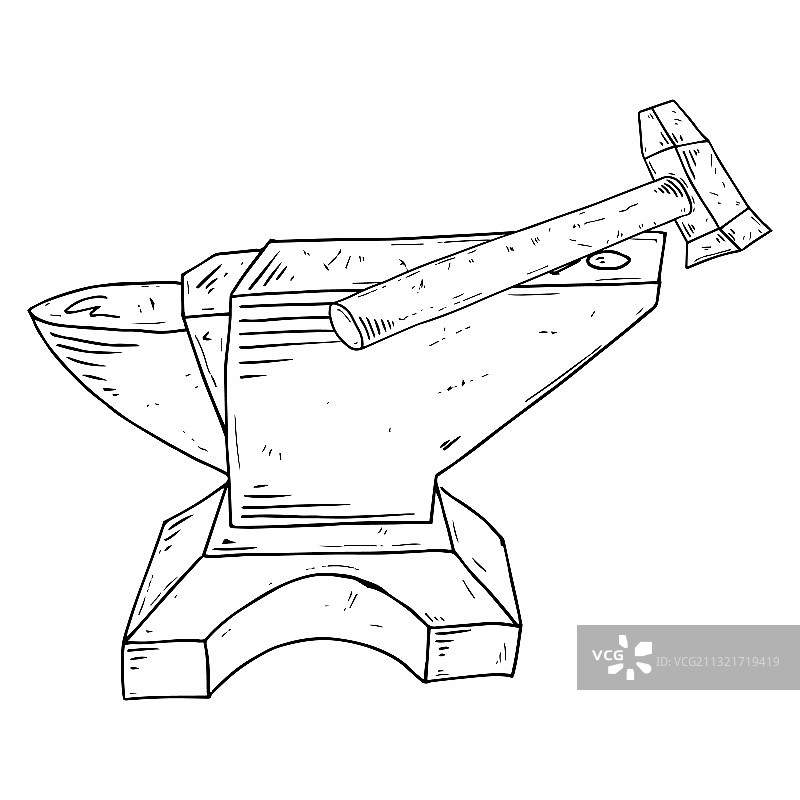 锤子和铁砧图标图片素材