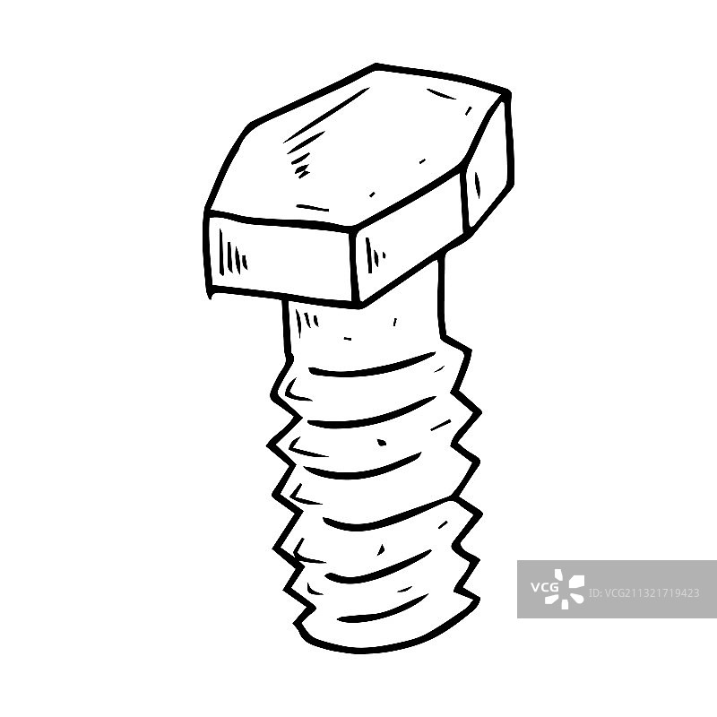 手绘螺栓工具图标图片素材