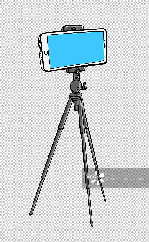 三脚架手机录影图片素材