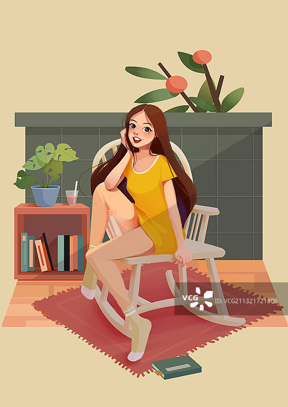 阳台小憩图片素材