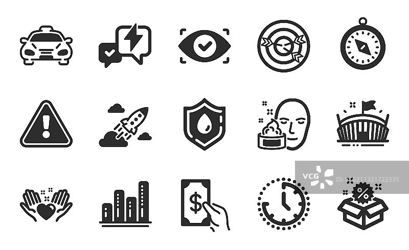 接收资金旅行指南针和闪电图片素材