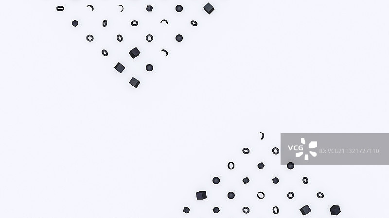 3D渲染极简几何体平铺背景图片素材