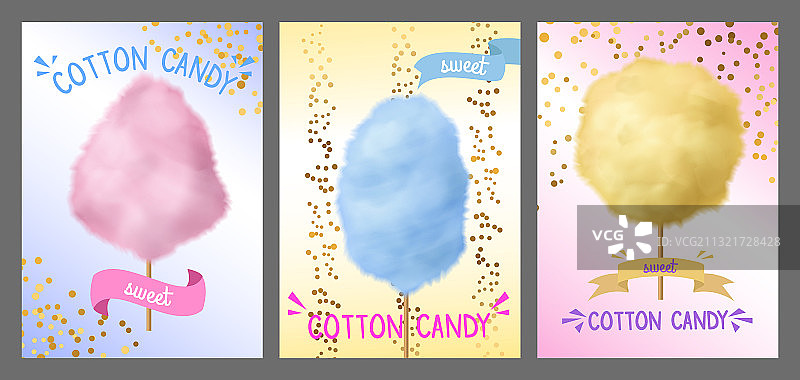 彩色棉花糖图片素材