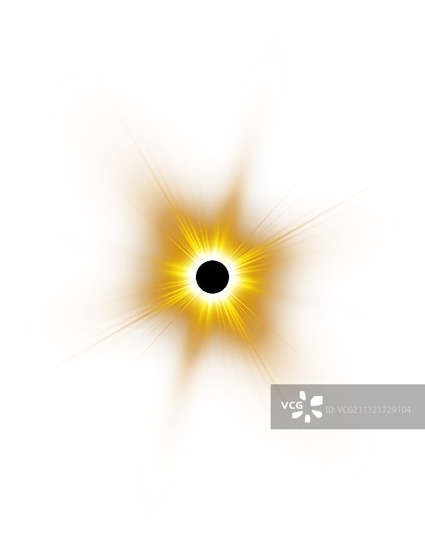 白色背景上的日全食图片素材