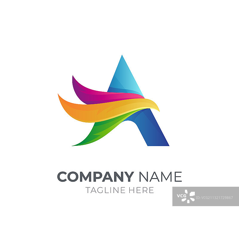 老鹰字母A标志图片素材