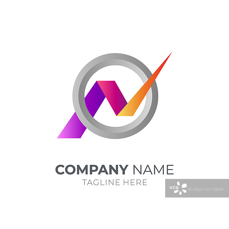 字母N圆形logo图片素材