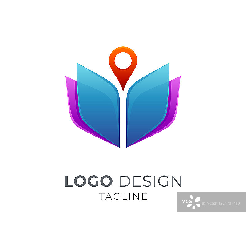 图钉书本标志图片素材