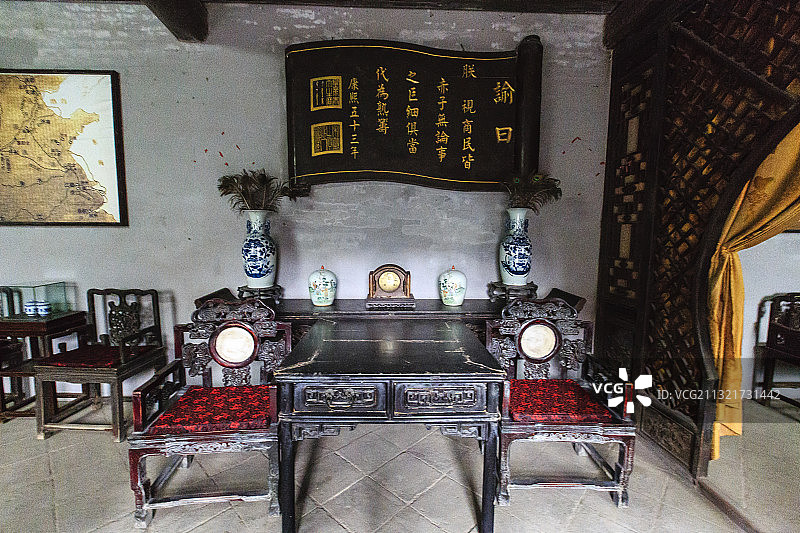 河南巩义康百万庄园栈房区迎客厅图片素材