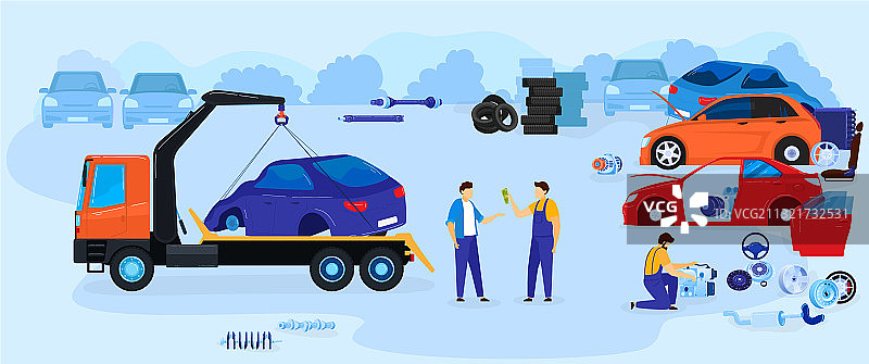 汽车报废场图片素材