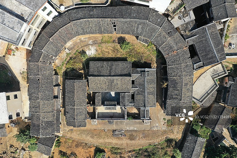 客家围垄屋图片素材