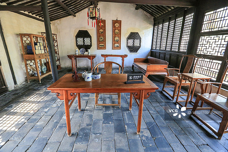 江苏苏州昆山周庄张厅书房图片素材