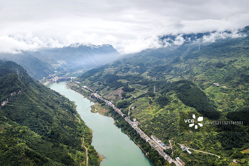 四川江口镇图片素材