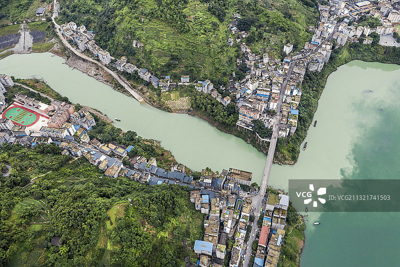 四川江口镇图片素材