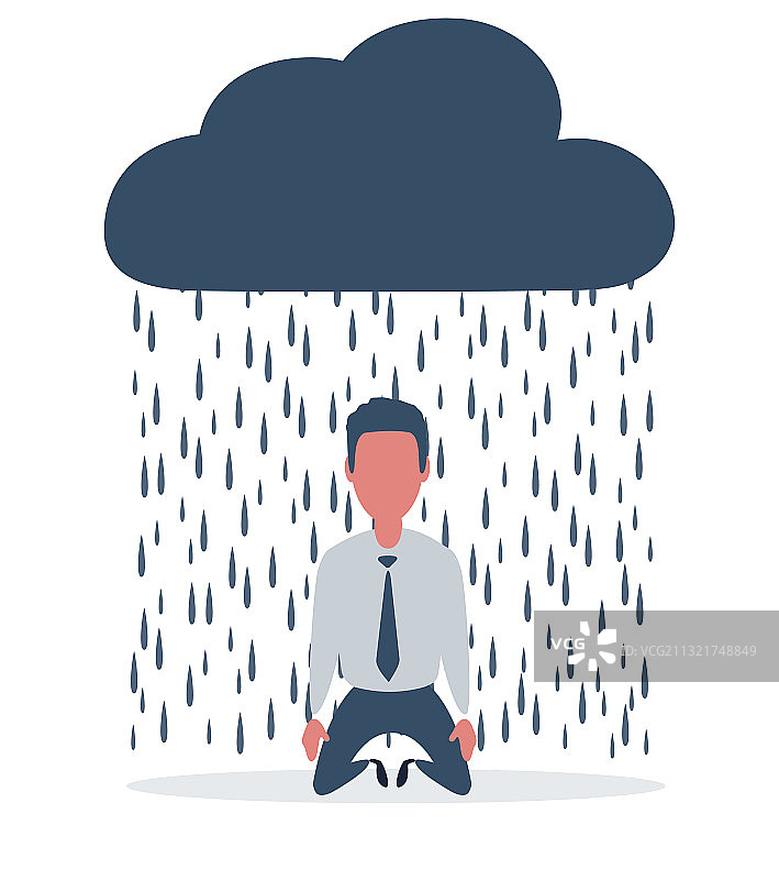 男人跪地哭泣图片素材