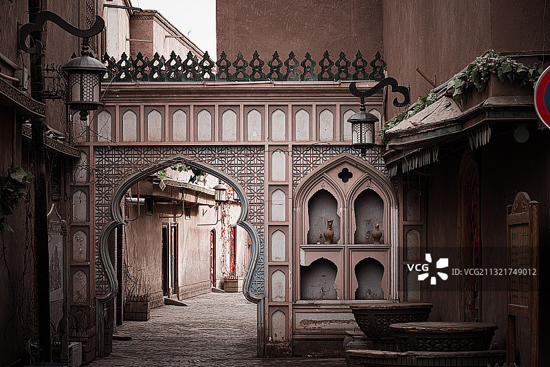 喀什噶尔古城风貌图片素材