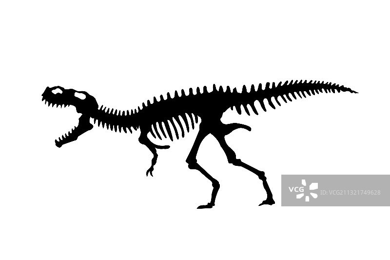 恐龙骨骼手部轮廓图片素材
