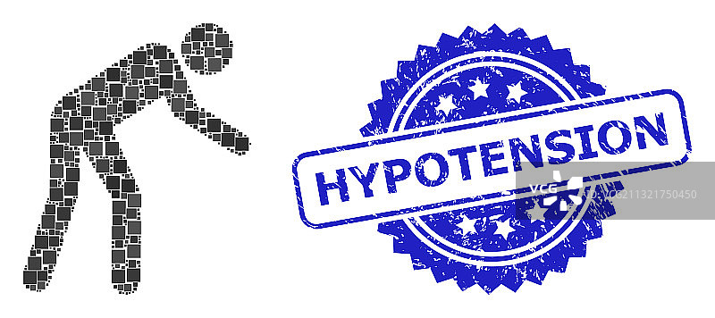 纹理低血压印章和方点拼贴图片素材