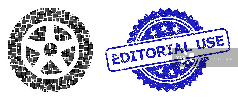 破损的编辑使用印章和方形点图片素材