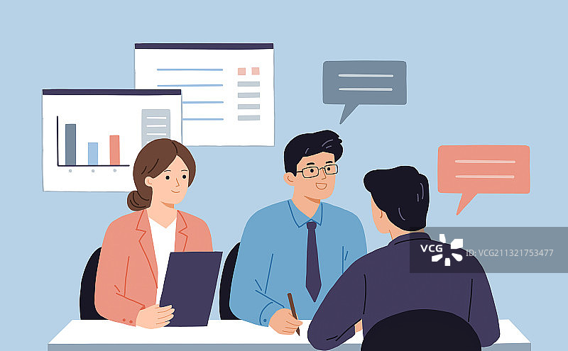 工作面试应聘插画图片素材