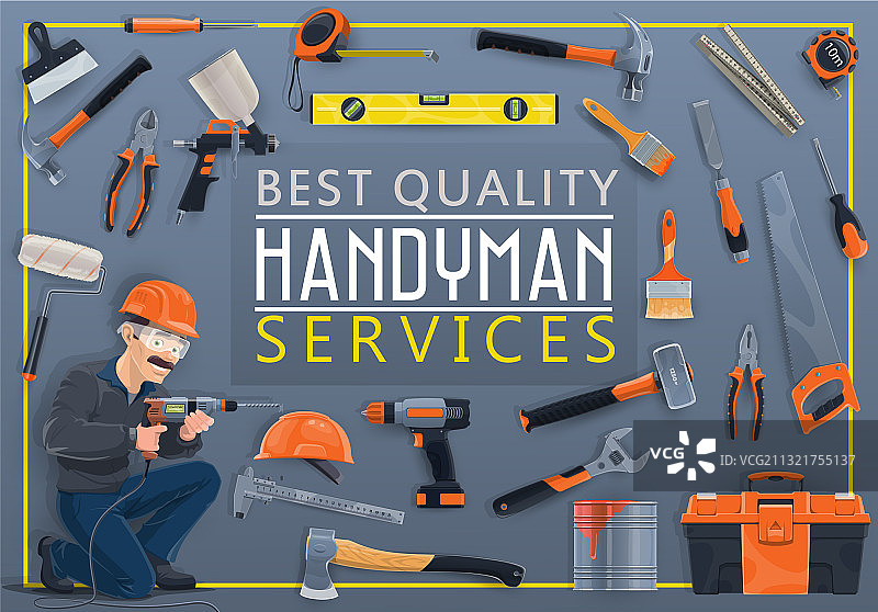 维修服务和建筑工具图片素材