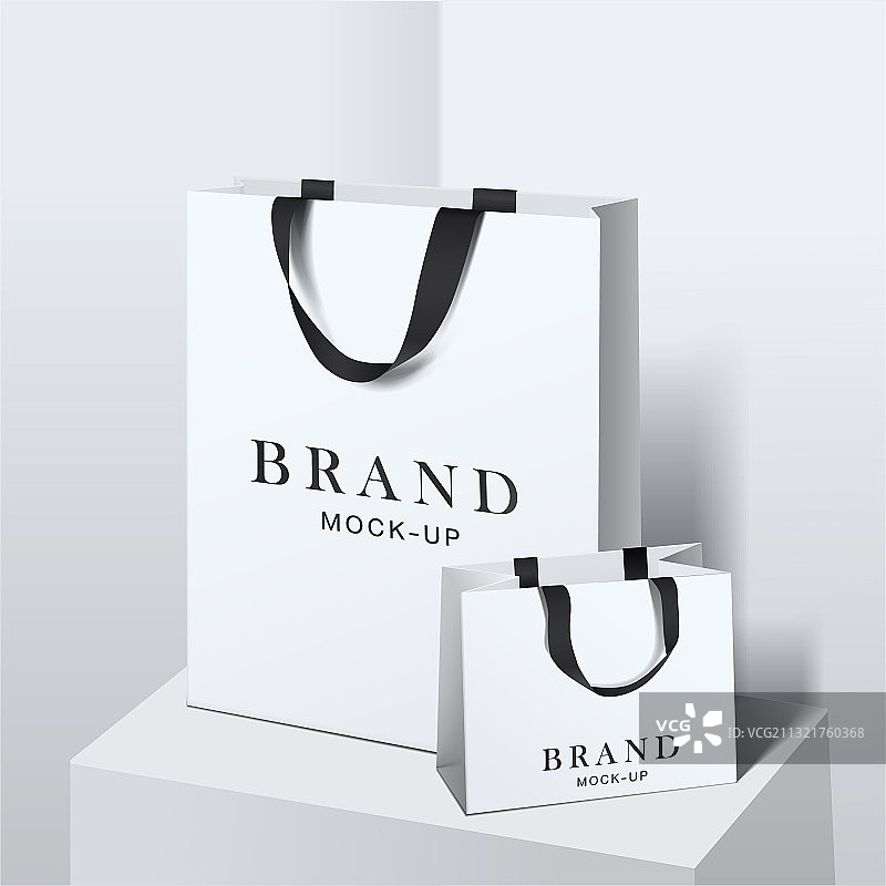 购物用空纸袋图片素材