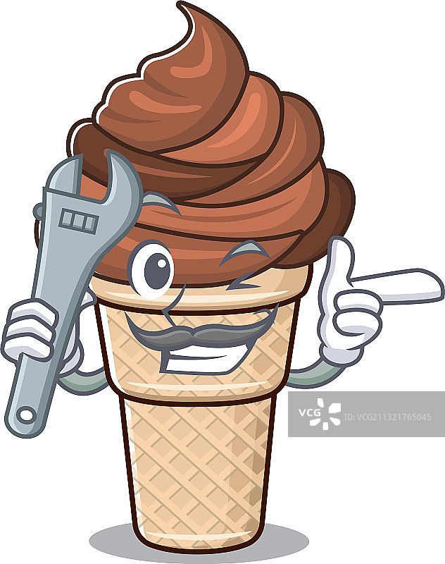 炫酷机械师巧克力冰淇淋图片素材