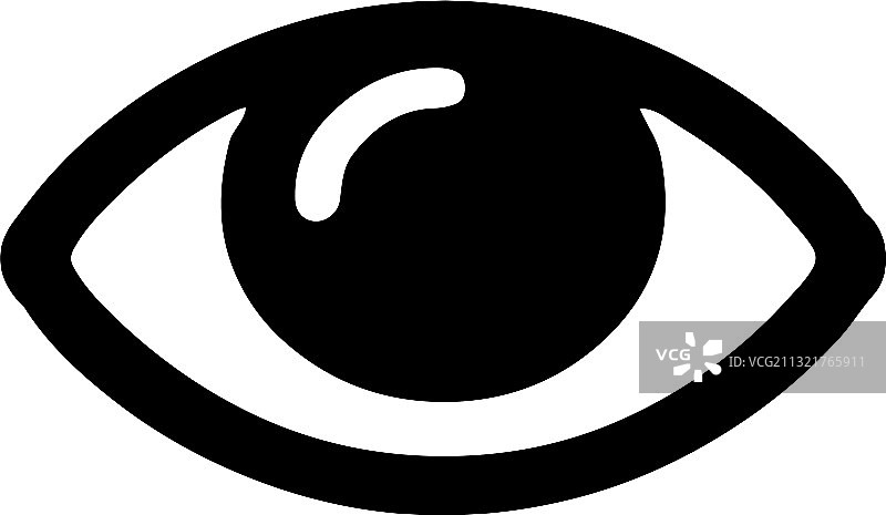 白色背景上的眼睛图标图片素材