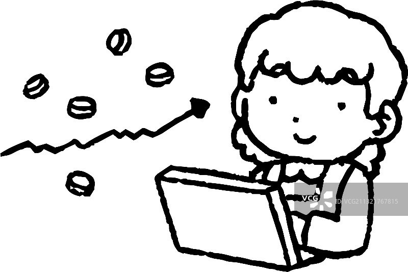 通过某种方式赚了很多钱的白人家庭主妇图片素材