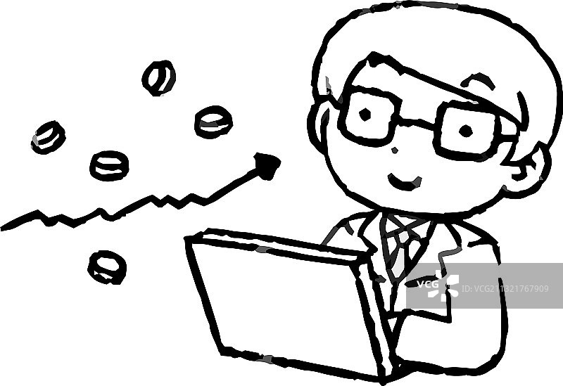 成功的白人办公室职员图片素材