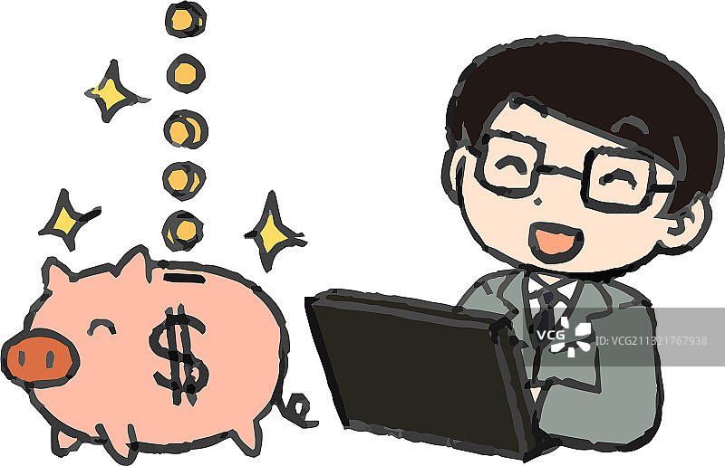 成功的白人办公室职员图片素材