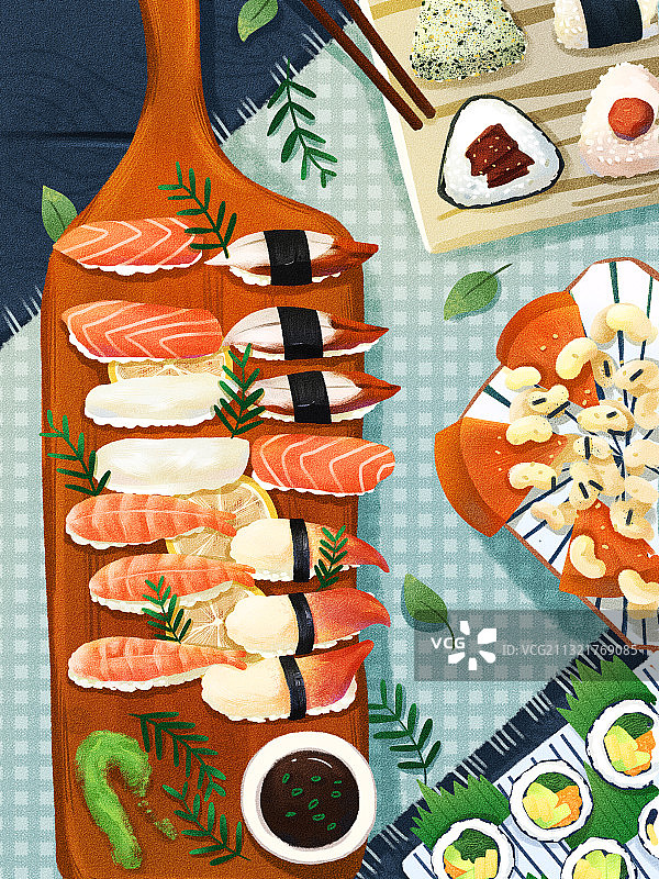 日本美食插画图片素材