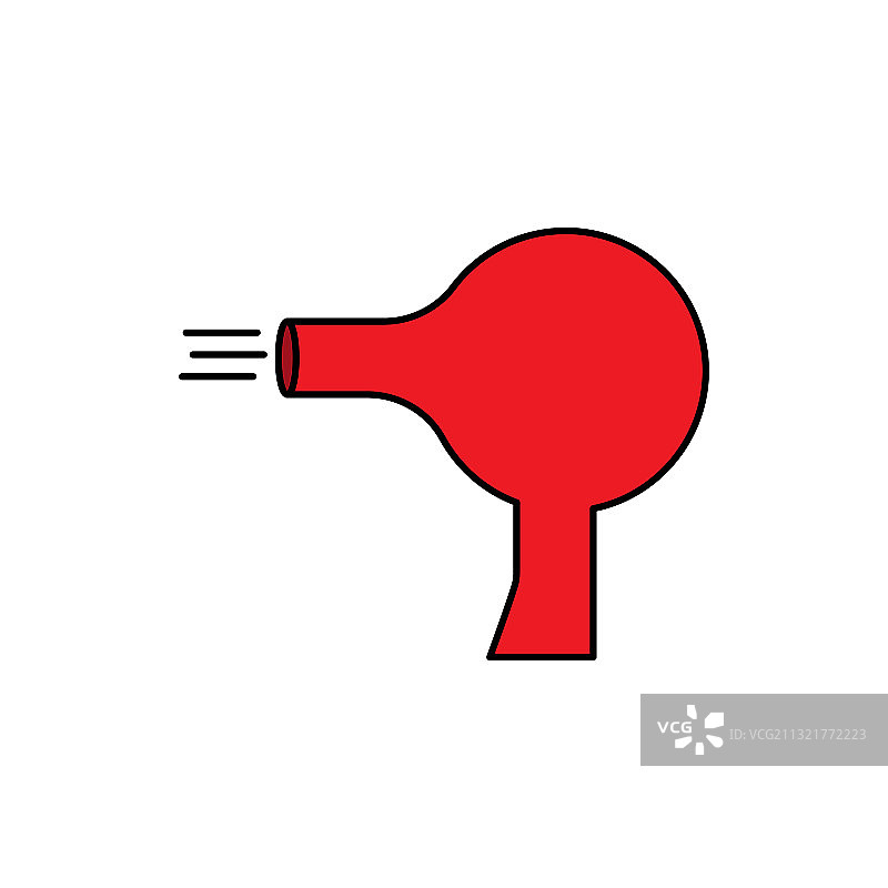 吹风机扁平图标设计模板图片素材