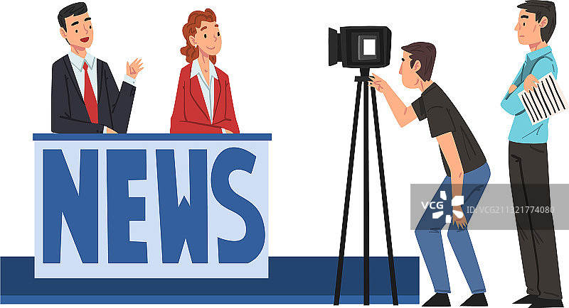 电视台新闻制作现场图片素材