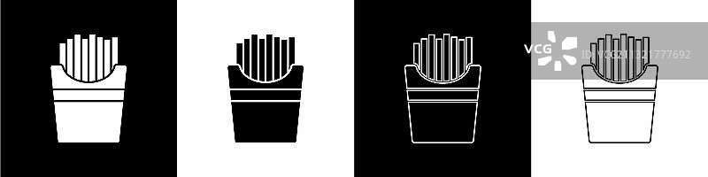 纸盒包装炸薯条土豆图片素材