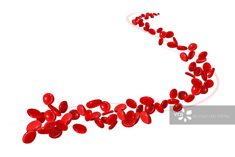 红色血细胞在动脉中流动图片素材