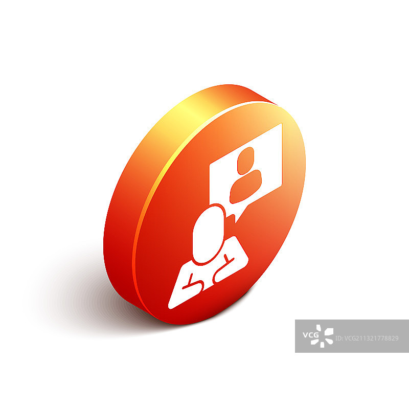 2.5D猎头图标，白色背景图片素材