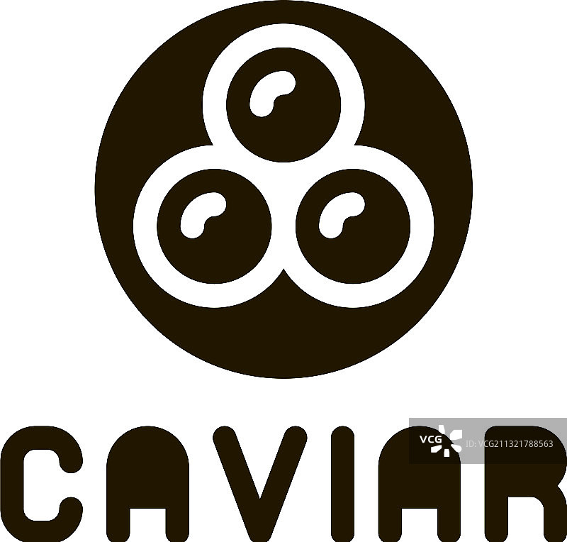 鱼子酱海鲜图标字形图片素材