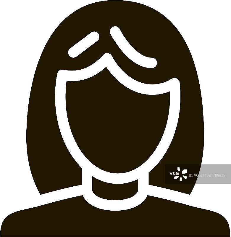 女人剪影图标字形图片素材