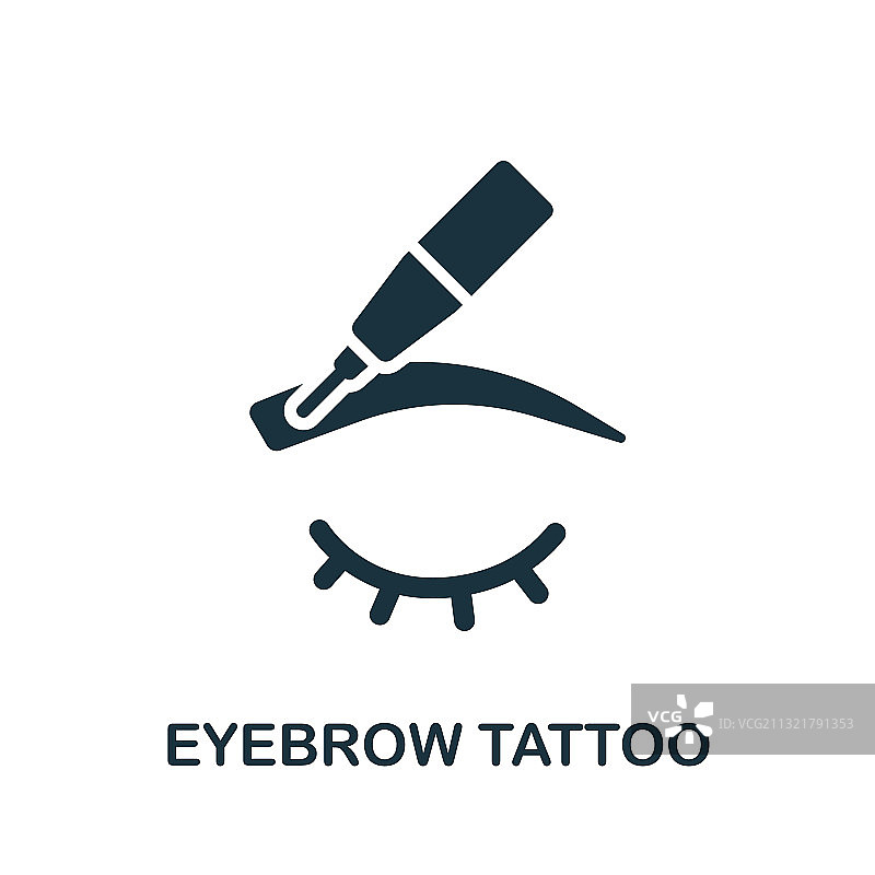 眉毛纹身图标美容元素图片素材